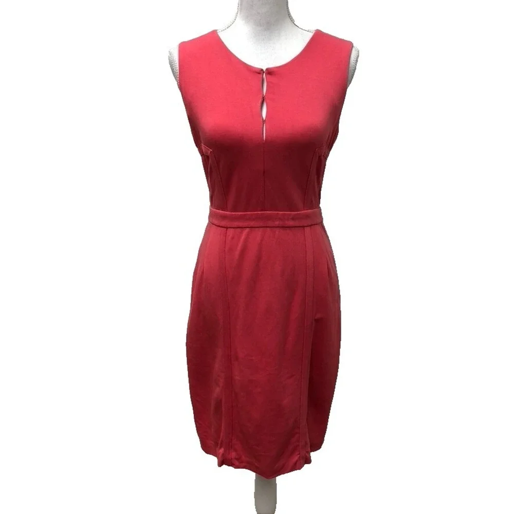 Tory Burch Shift Dress Womens Small Coral Red Business Office Career Teacher‎
